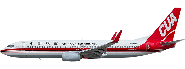 Fluggesellschaft: China United Airlines Boeing 737-800