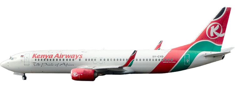 Fluggesellschaft: Kenya Airways Boeing 737-800
