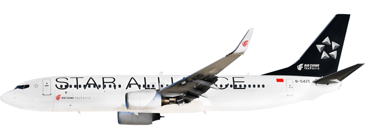 航空公司：中國國際航空 波音 737-800