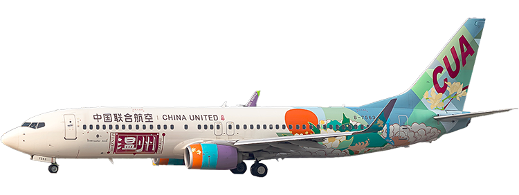 Airline: China United Airlines Boeing 737-800