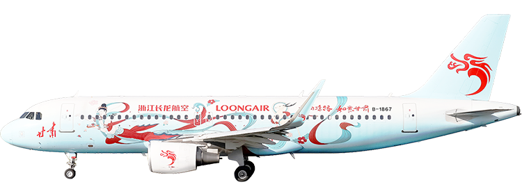 航空会社：長竜航空(Loong Air) エアバス A320