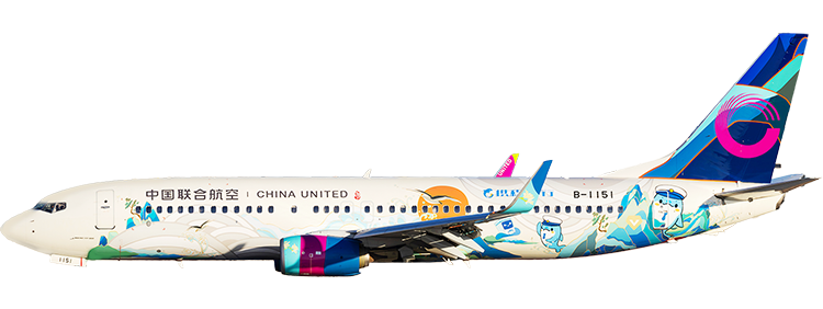 Airline: China United Airlines Boeing 737-800